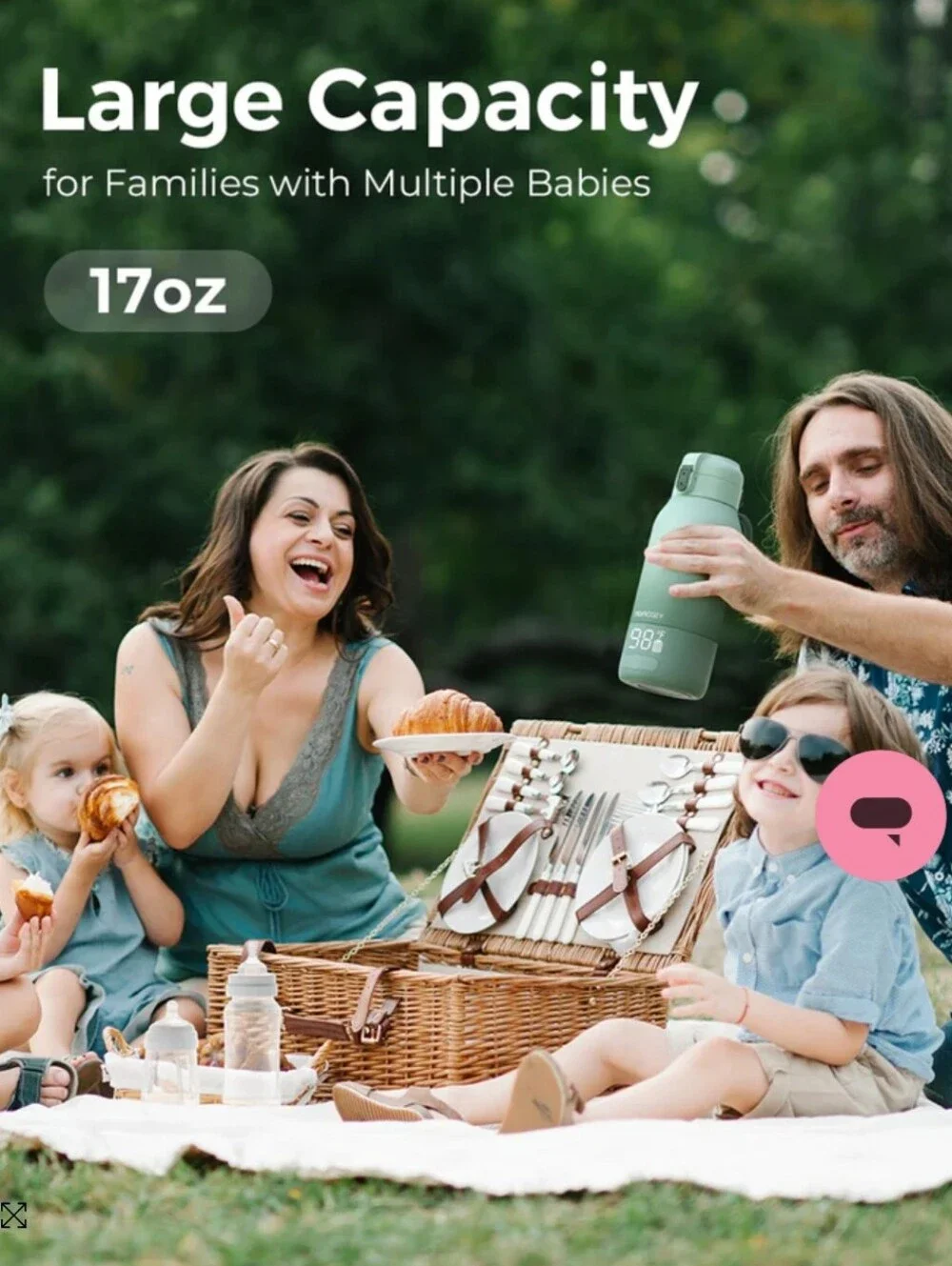 Momcozy Superfast Portable Baby Bottle Warmer for Travel - 17oz